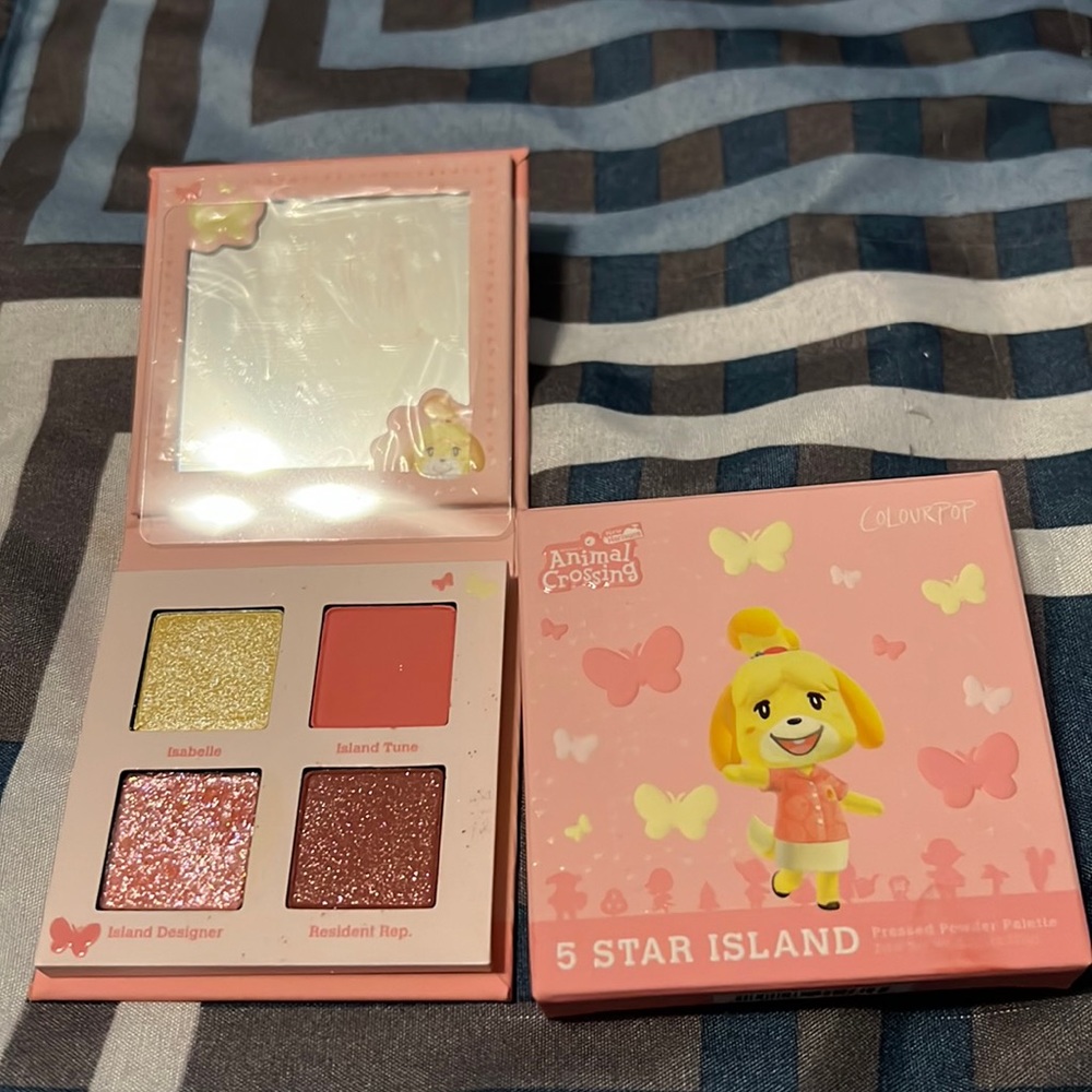 Colourpop Animal Crossing eyeshadow palette 5 Star Island New